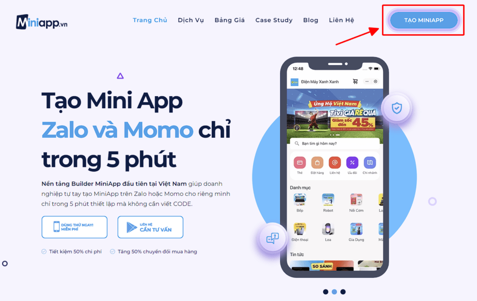 cách sử dụng builder mini app