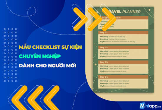 mẫu checklist sự kiện